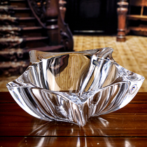 Czech imported BOHEMIA crystal glass fruit plate starfish simple candy fruit basin transparent dried fruit melon fruit basket