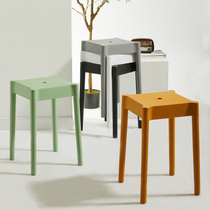 Thickened household plastic stools Stackable glue bench Simple chair dining table high stool single stool restaurant square stool round stool