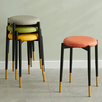 Adult dressing stool home restaurant table round stool Net red high stool light luxury Nordic round stool simple storage bench