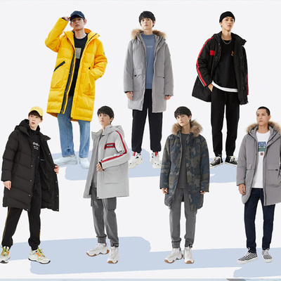 【美特斯邦威】情侣中长款羽绒服