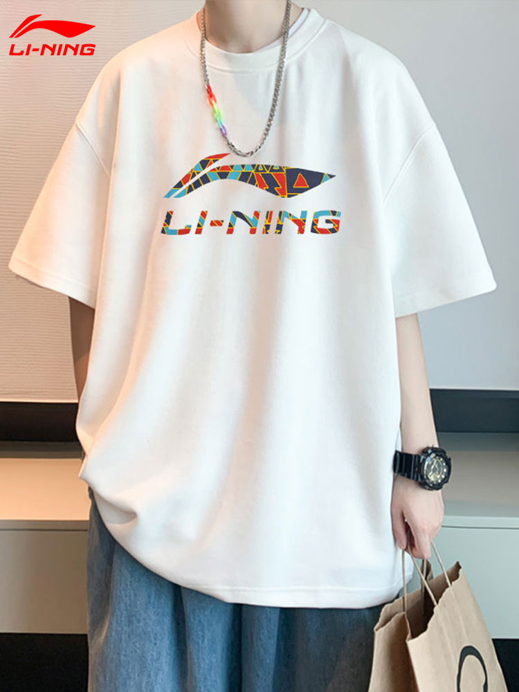 <!--李宁短袖T恤男款夏季新款青少年衣服正品大码潮流帅气夏装半袖男-->