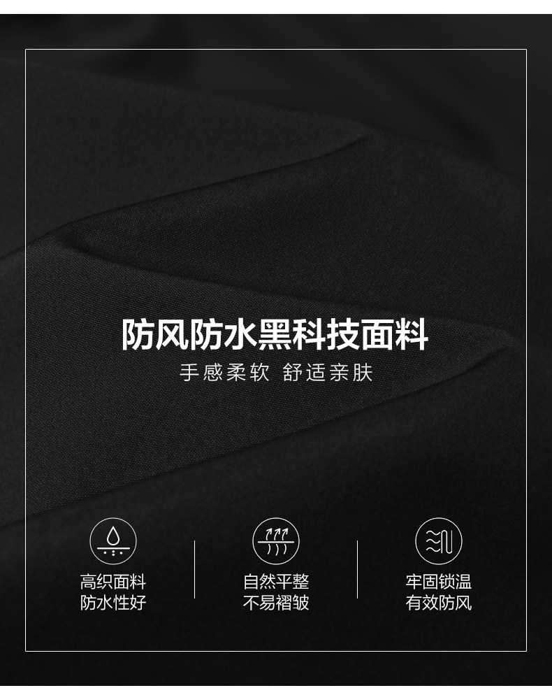 与狼共舞 男士 金丝刺绣 棒球领夹克外套 防风防水科技面料 图2