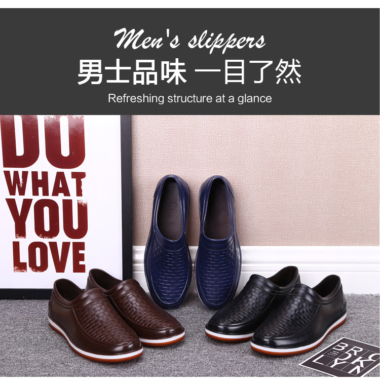 Thời trang mùa hè mưa khởi động của nam giới thấp-slip non-slip chịu mài mòn nhà bếp ống ngắn làm việc không thấm nước giải trí câu cá dành cho người lớn giày nước ủng bọc giày đi mưa