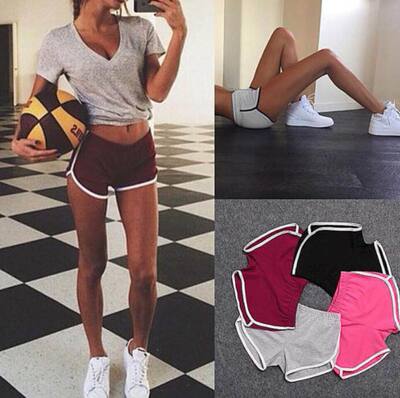 Hot-selling new high-waisted casual sport shorts for women in summer on AliExpress, ebay and wish from Europe and America