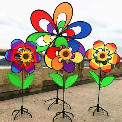 Outdoor windmill decoration children's toys Oxford cloth material Windmill garden landscape festival dress up