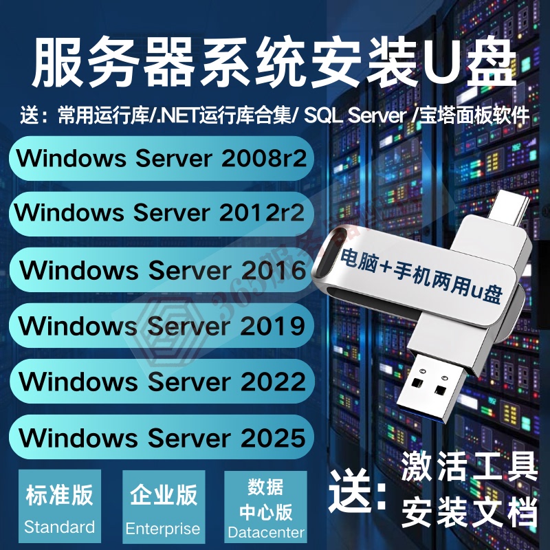 Server System Installation with USB Flash Drive Windows Server 2025/22/19/16/12R2/08R2 Installation Server System Installation with USB Flash Drive Windows Server 2025/22/19/16/12R2/08R2 Installation