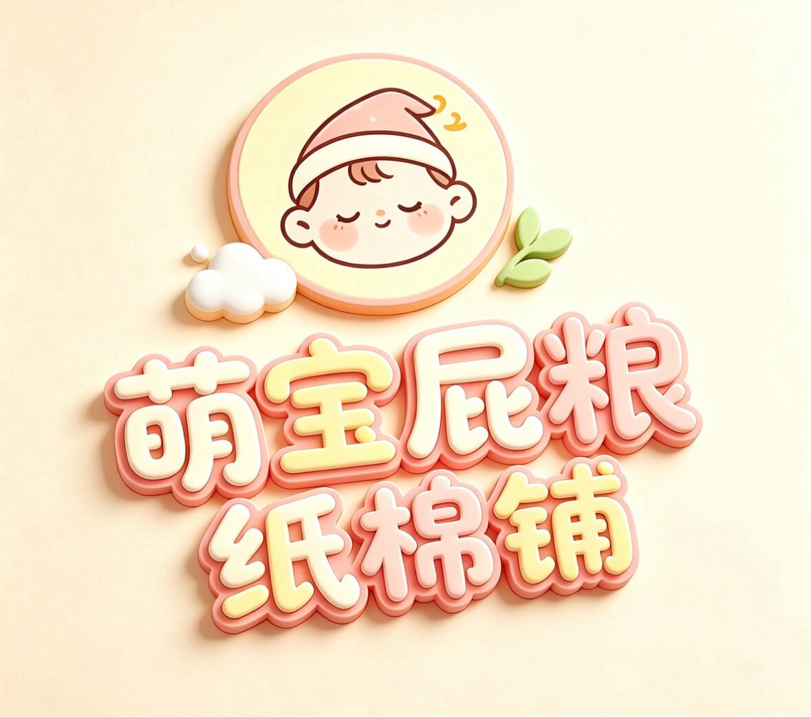 萌宝屁粮纸棉铺的LOGO