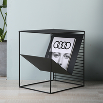 Modern simple personality sofa a few corners a few Nordic living room mini coffee table square table magazine rack multifunctional