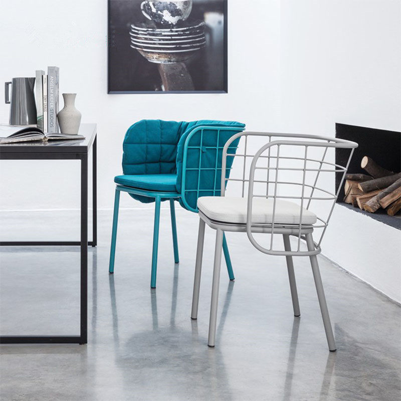 Nordic Iron Art Minimalist Office Chair Creative Coffee West Restaurant Casual Bar Backrest Dining Table And Chairs Single Casual Chair