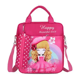 New children's primary school school bag tote bag male and female children 1-3-6 grade tutoring one shoulder oblique cross shoulder three-use bag