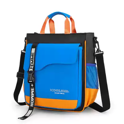 Children's schoolbags, primary school students, hand-held waterproof men's and women's supplementary lessons, girls' shoulder crossbody backpack