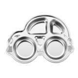 Мультяшная детская обеденная тарелка из нержавеющей стали для детского сада, посуда подходит для мужчин и женщин для домашнего использования, защита при падении