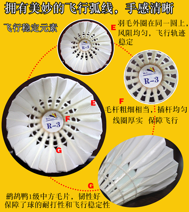 Cầu lông tập trung r3 / r-3 chống vua bay ổn định, bóng không tệ với 12 điểm kiêu ngạo mua cầu lông