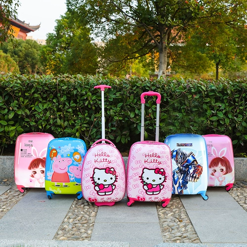 Детский чемодан для девочек, универсальный мультяшный ранец, 1618 дюймов