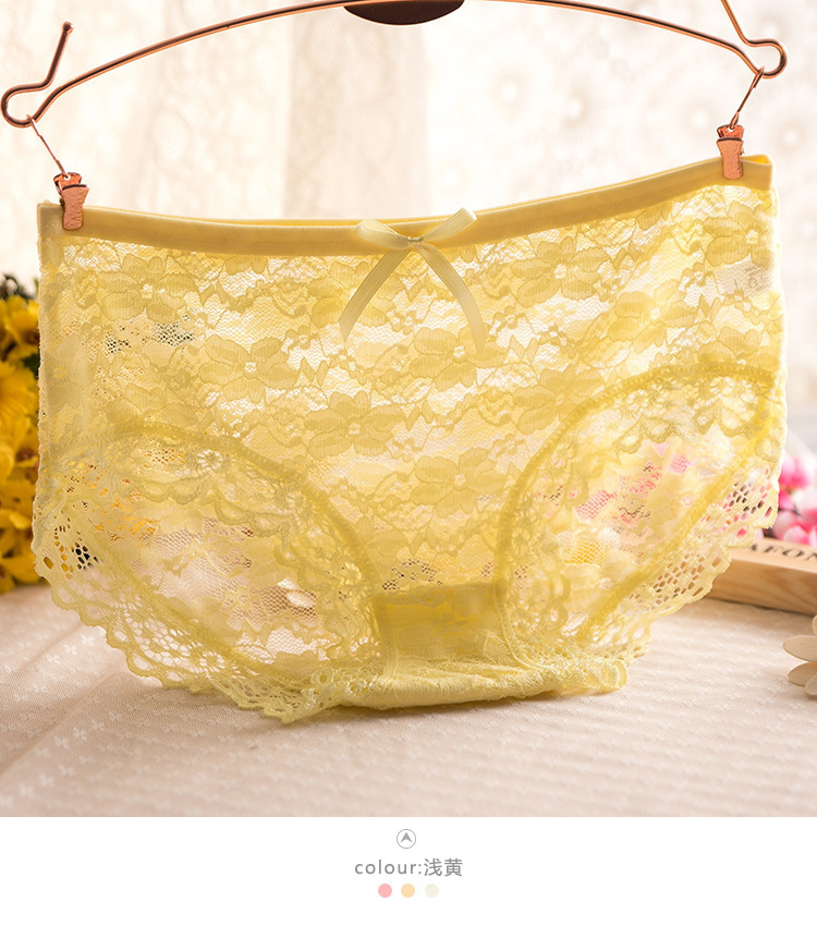 10 nhân dân tệ 3 dải đồ lót ren nữ mùa hè thoáng khí cotton tập tin không có dấu vết thắt lưng thấp quần trong suốt lưới quần quần lót dây nam