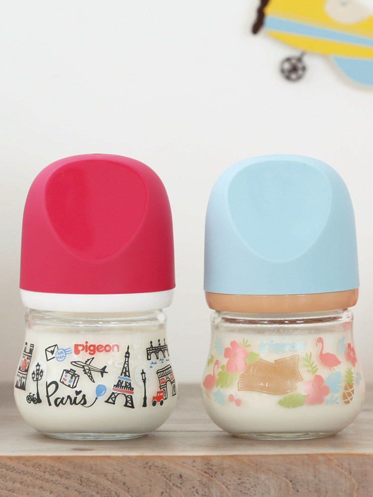 Beichen Zhenbao glass bottle wide mouth size bear Hedgehog 80ml 160ml Newborn birth mini small Q bottle