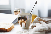 Lovely Light luxury gold love angel wings Pearl luster Rainbow colorful lover coffee cup