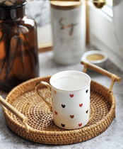 Lovelly Exit US Golden Caring Love Valentines Day Mark Cup Milk Cup of Love Is Love