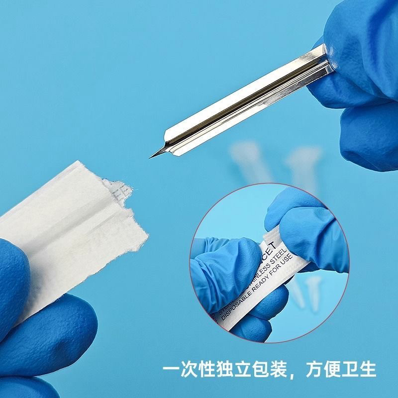 小鼠颌下静脉采血针 脸部脸颊面部静脉三角形采血针 一次性采血针