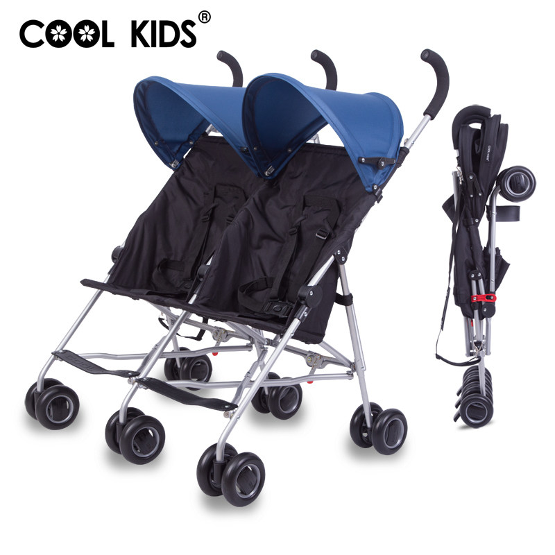 Japan COOLKIDS baby double stroller Ultralightweight umbrella car