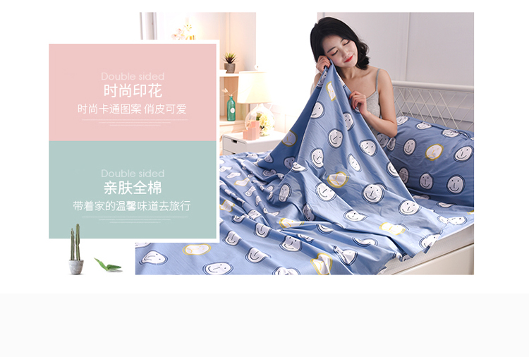 Cotton khách sạn du lịch túi ngủ khách sạn trên bẩn ngoài trời cotton siêu nhẹ xách tay khách sạn đôi vệ sinh lót