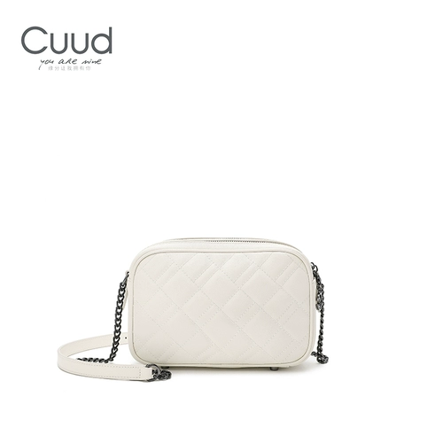 Небольшая сумка, летняя белая сумка на одно плечо, цепь, из натуральной кожи, на цепочке