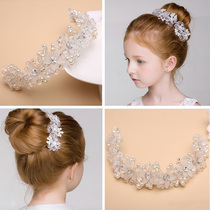 Childrens headdress Korean princess girl hair hoop Joker flower girl performance jewelry floral headdress Garland hair band girl hair accessories