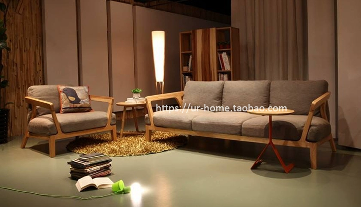 Đồ nội thất thiết kế kiểu Bắc Âu Bàn bên gỗ rắn có thể được kết hợp đặt bàn góc bàn ghế sofa bàn gỗ đơn giản - Bàn trà