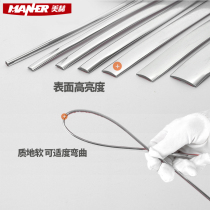 Meh Car Trim Strip Chrome Bright Strip Body Door Midnet Bumper Look Retrofit Plated Windows Border Strip