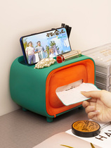 Designer Tissue Box Design Sense Superior Draw Paper Box Fashion Paper Towels Remote Control Box Subnet Red Light Extravagant