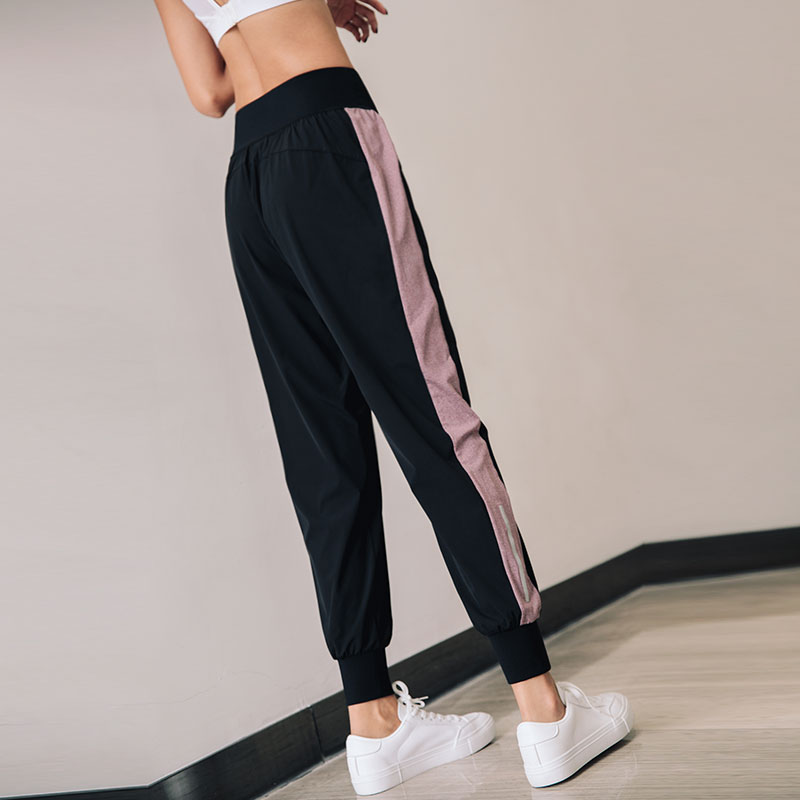 Wake up vest line loose drawstring leg sweatpants Women's summer quick-drying pants High waist yoga pants Running fitness pants Thin N