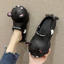 Japanese Cave Cave Sandals Women Summer Fashion Exterior Wearing Cute Corra Thick Bottom Non-slip Nurse Baotou Semi Slippers