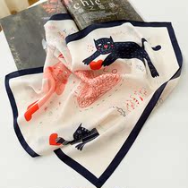 Japanese Full Mulberry Silk Scarf Lady with sunscreen Anti-cool 100 Lapped Scarves handmade edges thin