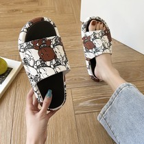 Japanese super fire personality script Princess wind summer home home non-slippery thick soles sandals