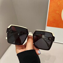 Japanese Vegan Big Frame Sunglasses Ladys Driving sunglasses Womens anti-ultraviolet polygonal sunglasses