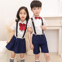 Boy Gown Suit Summer Piano Playing Walking Show Children Presenter Inglén Windflower Graduation Girl Little Suit