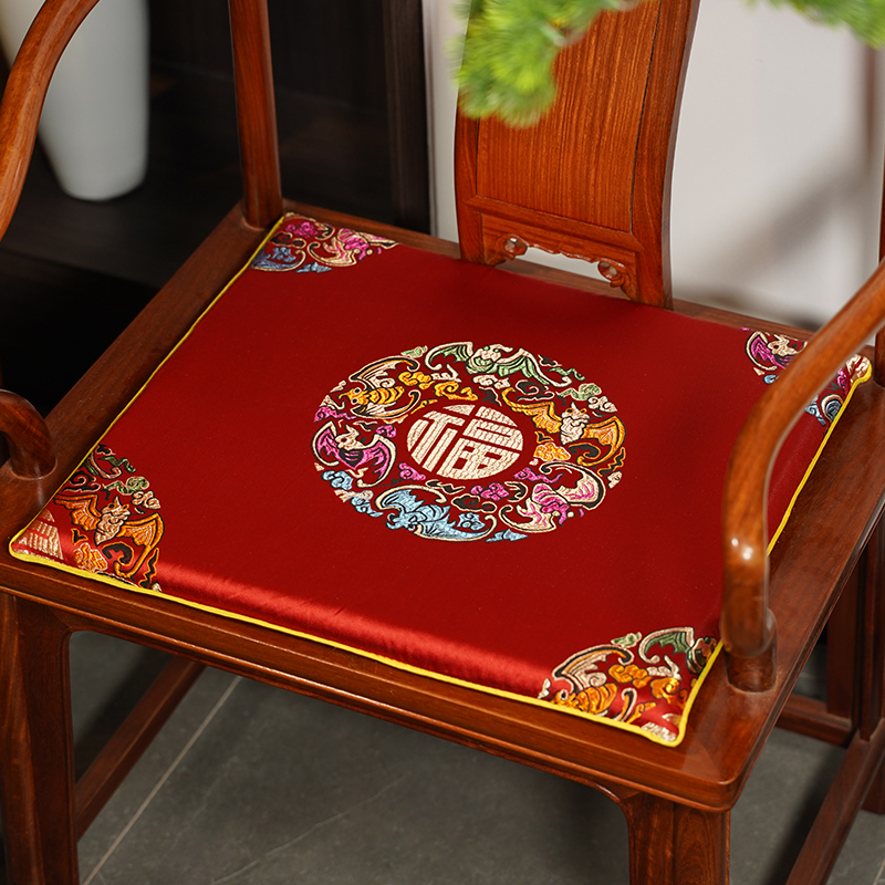 Red Wood Sofa Cushion Chinese Vintage Furniture Ring Chair Taiwisho Chair Official Hat Chair Cushions Chair Anti Slip Chair Cushion Custom-Taobao