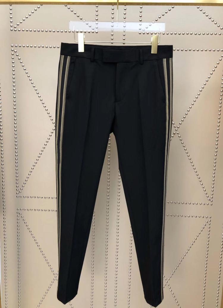 European Fashion Trends New Side Webbing Minima Casual 100 Hitch Black Manicure 90% Little Feet West Pants Man