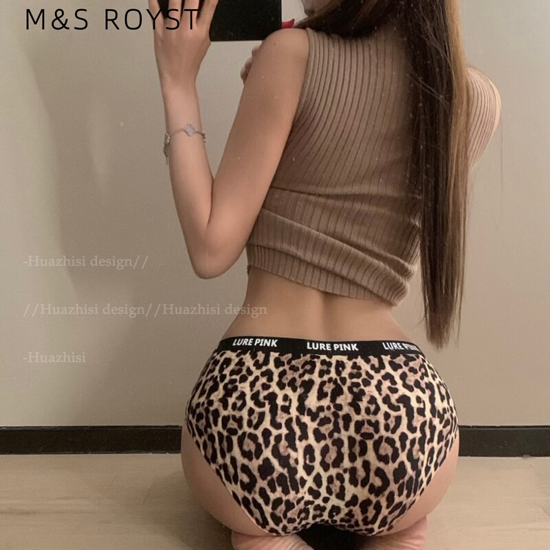 Victoria Pure Cotton Women's Underwear 2026 New Style Pure Cotton Crotch Leopard Print Sexy Seamless Hip-Lifting Women's Briefs