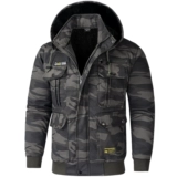 Демисезонный утепленный защищающий от холода хлопковый износостойкий камуфляжный комбинезон