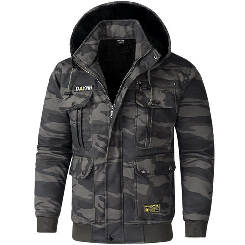 Демисезонный утепленный защищающий от холода хлопковый износостойкий камуфляжный комбинезон