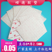 Manufacturers hot 3M adhesive 8X2 5 hemispherical transparent glass rubber foot pad non-slip furniture cushioning silencer pad 1