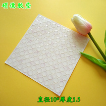 Factory direct spot 3M adhesive gasket hemispherical 10X1 5mm transparent glass rubber anti-collision thin small foot pad