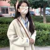 Шерстяное шерстяное пальто, длинная демисезонная куртка, 2025 года, подходит для подростков, увеличенная толщина, изысканный стиль