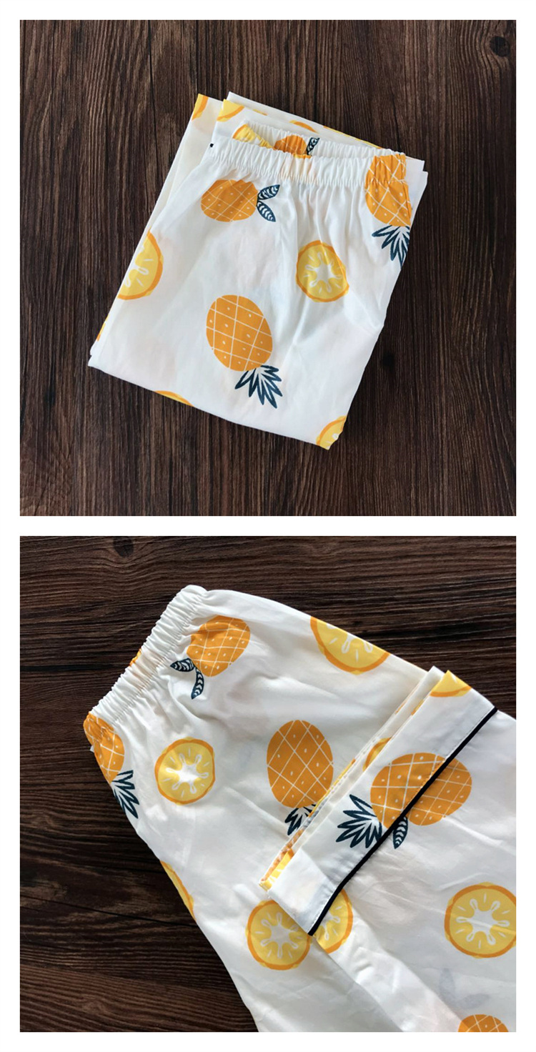Mùa xuân và mùa hè mỏng bộ đồ pyjama cotton lỏng cotton ngủ quần hoạt hình điều hòa không khí nhà quần dệt quần cotton quần thể thao nữ