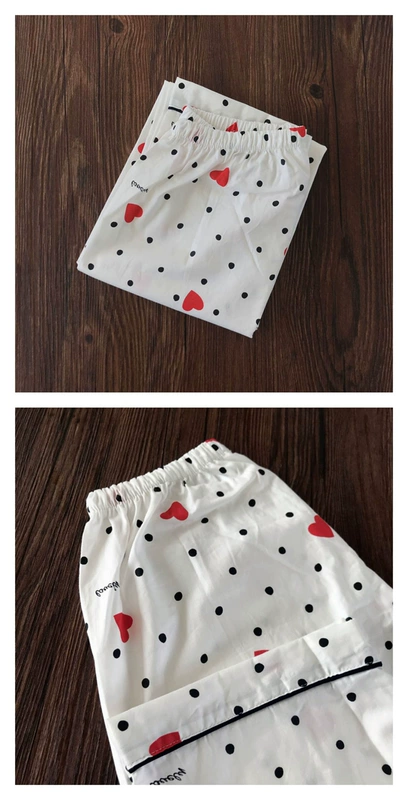 Mùa xuân và mùa hè mỏng bộ đồ pyjama cotton lỏng cotton ngủ quần hoạt hình điều hòa không khí nhà quần dệt quần cotton