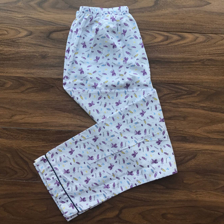 Mùa xuân và mùa hè Mùa hè Quần cotton pyjama Quần thun Đàn hồi Eo Quần dài Quần lửng nữ Quần dài Nhà dài Quần đơn Pajama quần ống suông nam