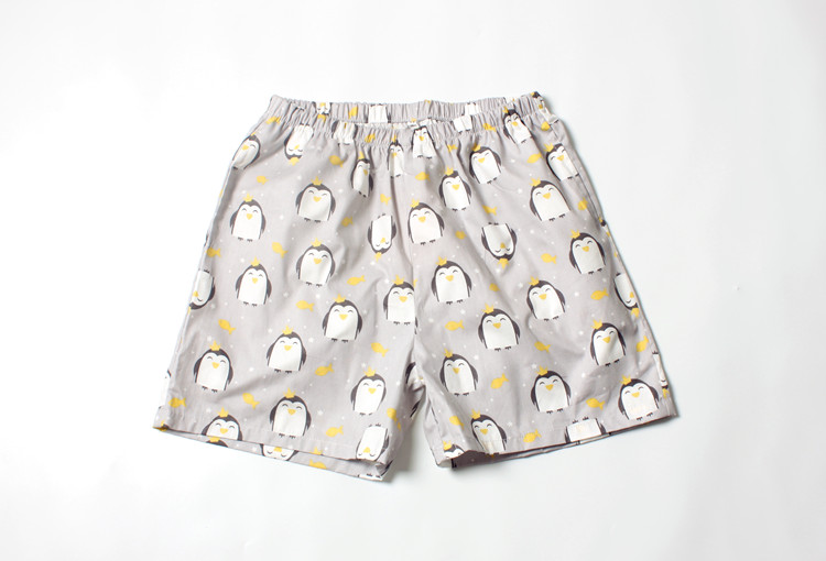 [Đôi Pocket Shorts] Mùa Hè Quần Nhà Giản Dị Quần Short Couple Đồ Ngủ Phụ Nữ Bông Phim Hoạt Hình Lỏng Lẻo In