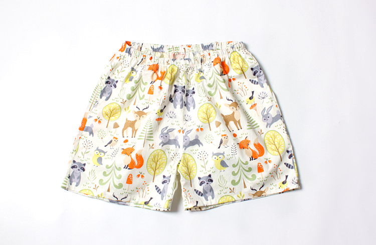 [Đôi Pocket Shorts] Mùa Hè Quần Nhà Giản Dị Quần Short Couple Đồ Ngủ Phụ Nữ Bông Phim Hoạt Hình Lỏng Lẻo In