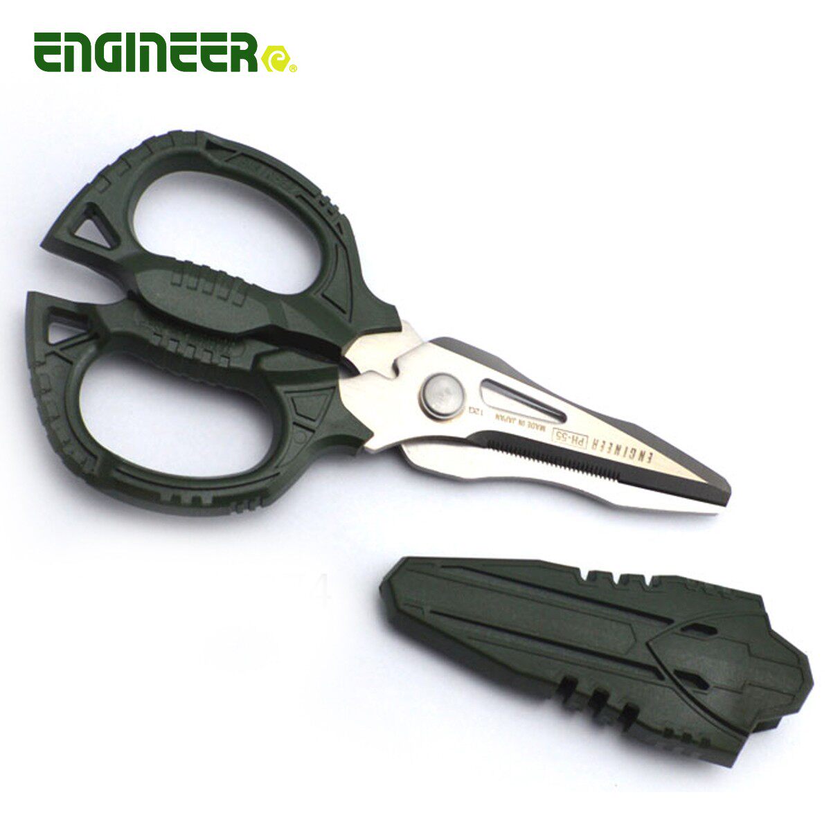 Original Japanese Engineer PH-55 toothed scissors strong iron wrist toothed electrician cut non-slip